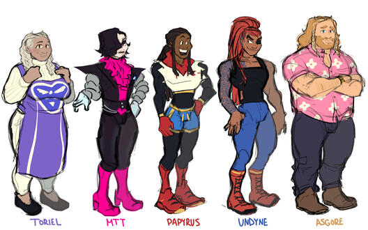 more human undertale designs
