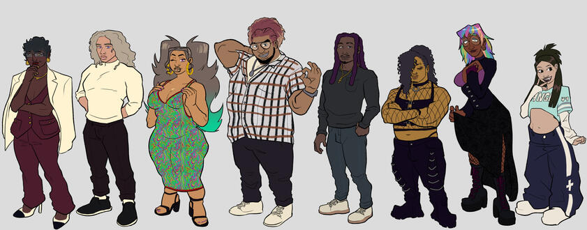 traversion (wip webcomic) characters