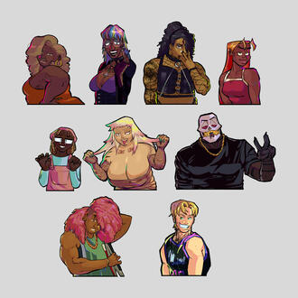 a bunch of traversion (wip webcomic) characters