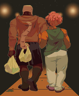 my ocs walking together